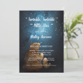 Invitation Cute Bear Twinkle Twinkle Little Star Baby shower (Debout devant)