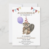Invitation Cute Beaver 1er anniversaire (Devant)