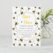 Invitation Cute Bee Motif espagnol Sexe Révélation (Debout devant)