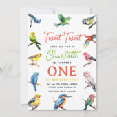 Invitation Cute Bird 1er anniversaire (Devant)