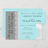 Invitation Cute blanche dentelle Corset Lingerie Fête des mar (Devant / Derrière)