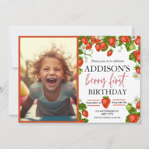 Invitation Cute Bleu Rouge Bleu Bleu Doux 1er anniversaire