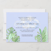 Invitation Cute Blue Baby Boy Sloth Baby shower virtuel (Dos)