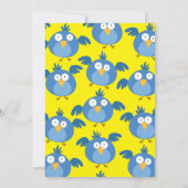 Invitation Cute Blue Birds Enfants 1er anniversaire (Dos)