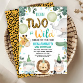 Invitation Cute Blue Born To Be Wild 2e Anniversaire Invitati
