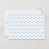 Invitation Cute Blue Bow Boy Ribbon Baby shower Déchets Raffi (Dos)
