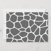 Invitation Cute Blue Grey Animal Giraffe Baby shower garçon (Dos)