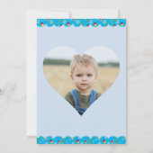 Invitation Cute Blue Panda Ours Wild Un 1er anniversaire Phot (Dos)