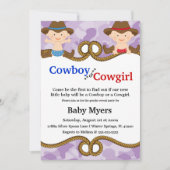 Invitation Cute Blue & Red Country Gender Reveal Invite (Devant)
