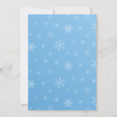 Invitation Cute Blue Secret Père Noël Christmas Party Invitat (Dos)