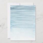 Invitation Cute Blue Snowman Watercolor Fête de vacances (Dos)