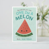 Invitation Cute Blue Watermelon School Salle de classe Valent (Debout devant)