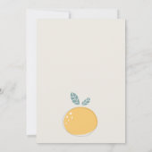 Invitation Cute Blush Peach Lemon Fruit Baby shower gras (Dos)
