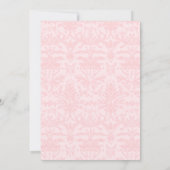 Invitation Cute boho chic bleu arc rose douche de nage (Dos)