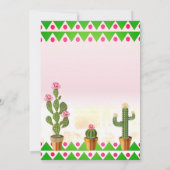Invitation Cute Boho Chic Cactus Fête des mariées tribale (Dos)