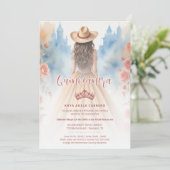 Invitation Cute Boho Cowgirl Charming Quinceañera with (Debout devant)