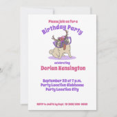 Invitation Cute Boho Floral Hippie Carlin Chaque année Annive (Devant)