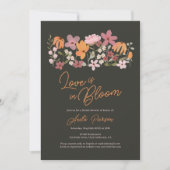 Invitation Cute boho meadow petit fleur sauvage douche nuptia (Devant)