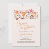 Invitation Cute boho meadow petit fleur sauvage douche nuptia (Devant)