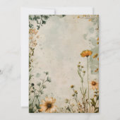 Invitation Cute boho meadow petit mariage fleur sauvage (Dos)