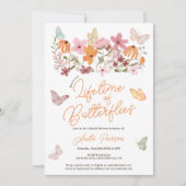 Invitation Cute boho papillons fleur sauvage nuptiale douche (Devant)