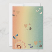 Invitation Cute Boho Rainbow Gradient Anniversaire (Dos)