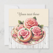 Invitation Cute boulangerie biscuit fête (Devant)