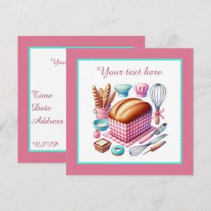 Invitation Cute boulangerie fête du pain