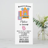 Invitation Cute Bounce House Anniversaire Style de billet Inv (Debout devant)