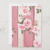 Invitation Cute Bow Floral Fancy ONE Girl 1er anniversaire (Dos)