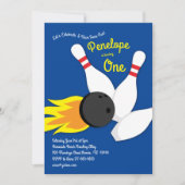 Invitation Cute Bowling Enfants 1er Anniversaire de fête Spor (Devant)