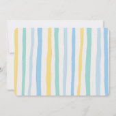 Invitation Cute Boy Bunny 1er Anniversaire Photo (Dos)