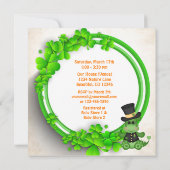 Invitation Cute Boy Dragon et Clochers Baby shower irlandais (Dos)