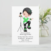 Invitation Cute Boy Rock Star Anniversaire (Debout devant)
