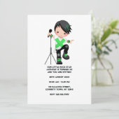 Invitation Cute Boy Rock Star Anniversaire (Debout devant)