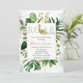 Invitation Cute Brontosaurus Dinosaur Baby shower (Debout devant)