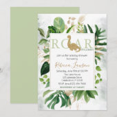 Invitation Cute Brontosaurus Dinosaur Baby shower (Devant / Derrière)