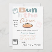 Invitation Cute Bun Dans Four BaBy Q Douche (Devant)