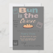 Invitation Cute Bun Dans Four BaBy Q Douche (Devant)