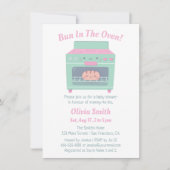 Invitation Cute Bun dans le Baby shower du four (Devant)