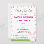 Invitation Cute Bunny  Easter BRUNCH & HUNT (Devant)