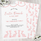 Invitation Cute Bunny Rabbit Easter Brunch