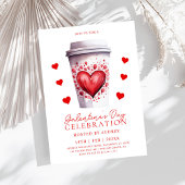Invitation Cute Café Latte Valentines Galentines