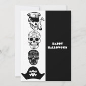 Invitation Cute Capitaine Pirate Éffrayant Halloween Bash Ann (Dos)