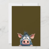 Invitation Cute caricature Jungle Animaux anniversaire de enf (Dos)