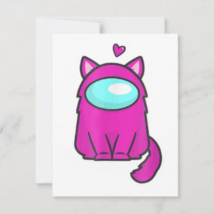 Invitation Cute Cat Astronaute, Among me or us, Nerdy Girl Ga