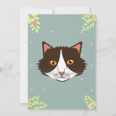 Invitation Cute Cat Kitten Theme Fête d'anniversaire de l'enf (Dos)