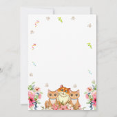 Invitation Cute Cat Kitten Theme Fête d'anniversaire pour enf (Dos)