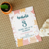 Invitation Cute Cats I Anniversaire de enfant Party