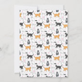 Invitation Cute Cats Let's Pawty Anniversaire de enfant Invit (Dos)